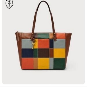 Fossil Rachel Tote - Patchwork Pattern
